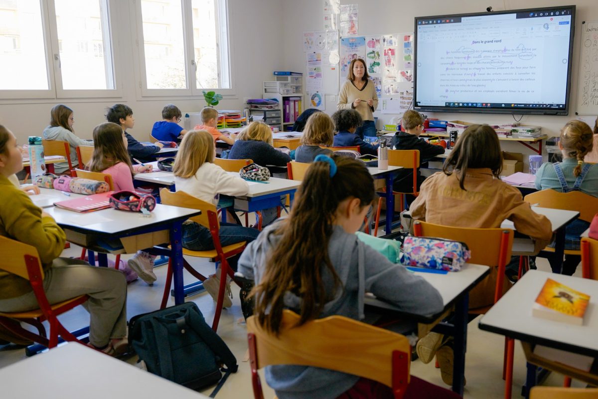 La classe de CM2 de l'école de l'Oratoire à Caluire